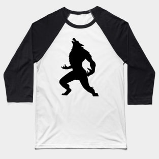 Werewolf Silhouette Baseball T-Shirt